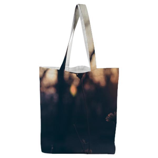 Yellow Dandelion Close Up Photography During Sunset Tote Bag