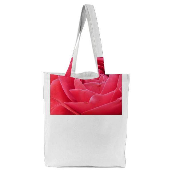 Pink Rose In Close Up Photography Tote Bag