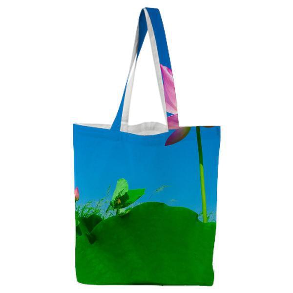 Pink Flower Near Green Leaves During Daytime Tote Bag