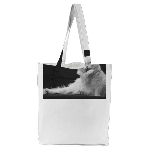 BlackAndWhite Animal Pet Cute Tote Bag