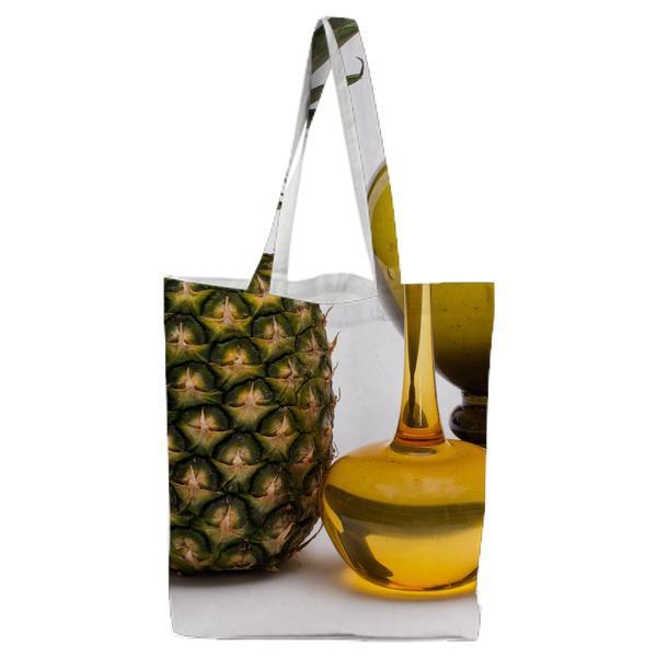 Flowers Fruits Pineapple Still Life Tote Bag