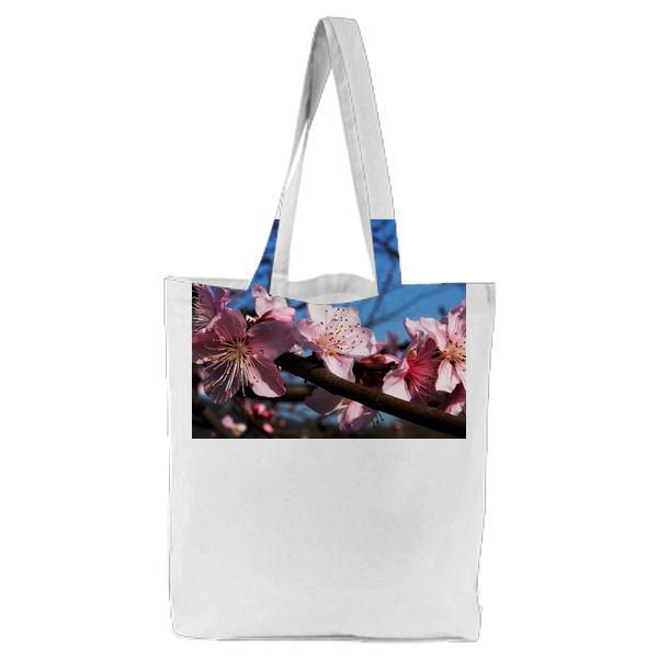 Pink Flowers Tote Bag