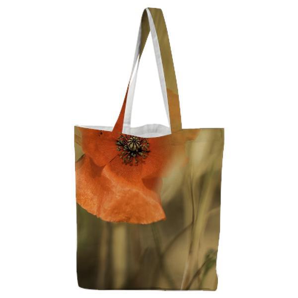 Orange Petal Flower Tote Bag
