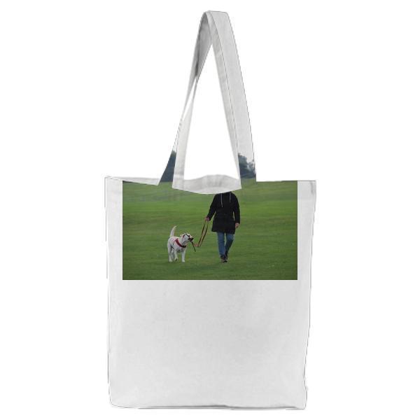 Person Animal Dog Pet Tote Bag