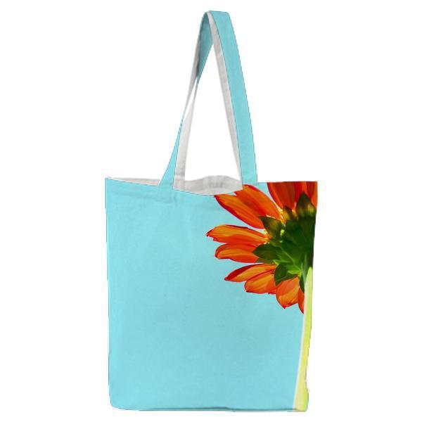 Sky Blue Flower Macro Tote Bag