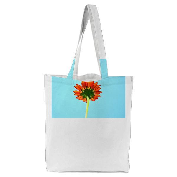 Sky Blue Flower Macro Tote Bag