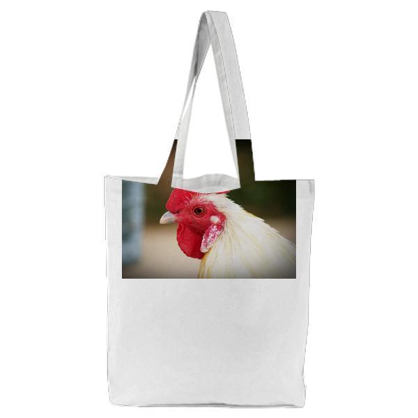 Shallow Focus Photography Of White Hen Tote Bag