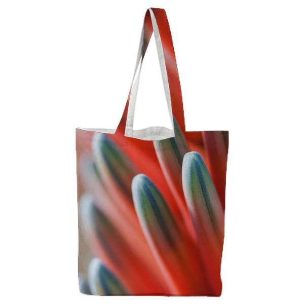 Macro Photography Of Blue Green Yellow And Pink Plant Tote Bag