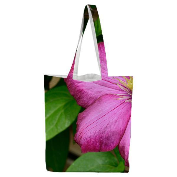 Pink Petaled Flower In Bloom Tote Bag