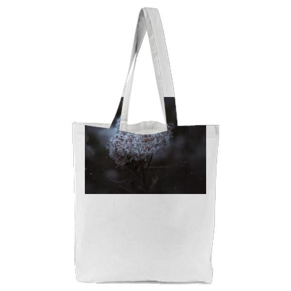CloseUp Of Snow On Tree Tote Bag