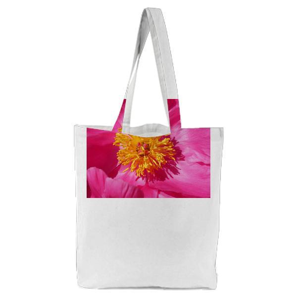 Pink And Yellow Flower Tote Bag