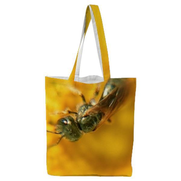 Yellow Flower Insect Macro Tote Bag