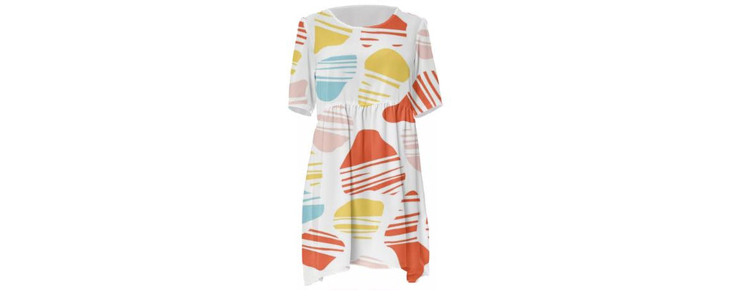 Okapi Animal Print Babydoll Dress