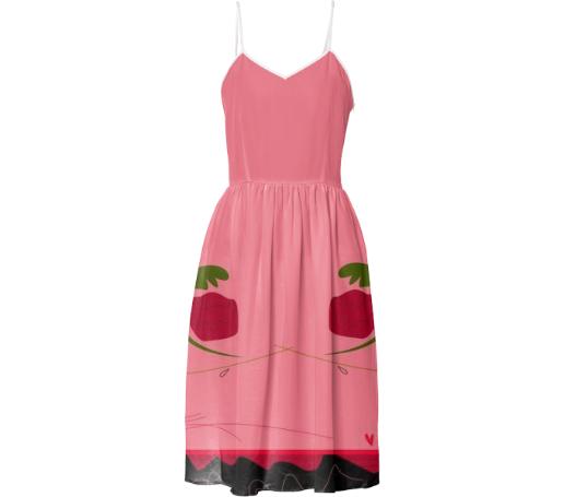 DESIGNERS LONG LADIES DRESS WITH ROSES