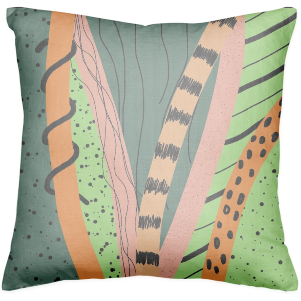 patterned tree pillow