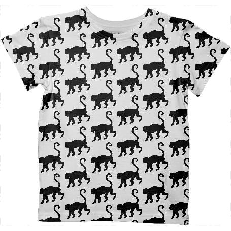 Monkey houndstooth kids t shirt
