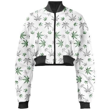 Weed Illustrated Crop Jacket