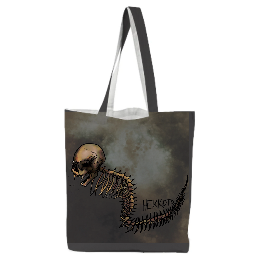 Monster horror creepy edgy enemy boss video games creepy pasta skeleton spine skull tote bag