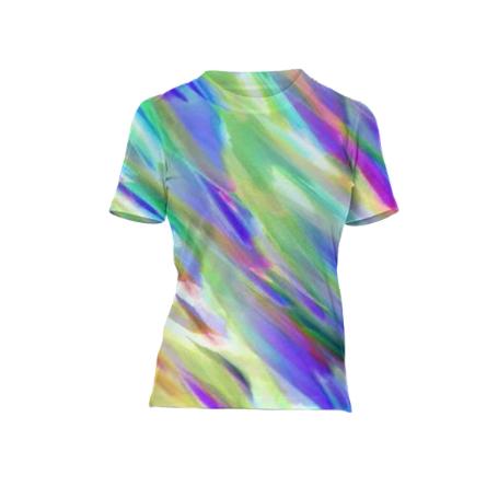 BABYDOLL T SHIRT Colorful digital art splashing G401