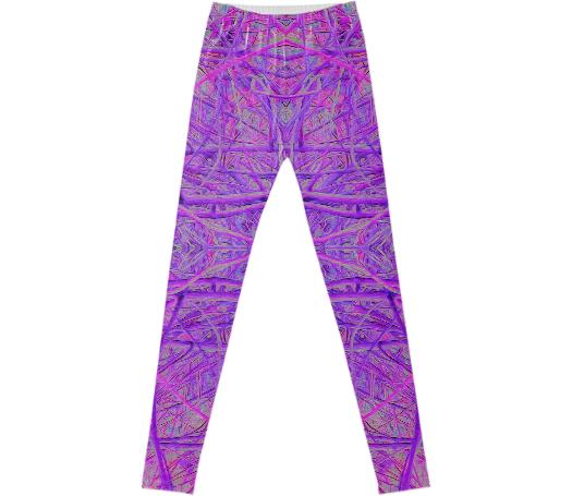 Hot Pink and Purple Abstract Branch Pattern