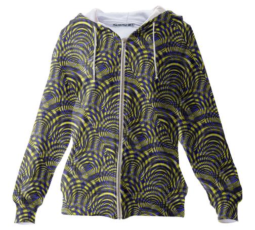 Blue Tartan zip front Hoodie