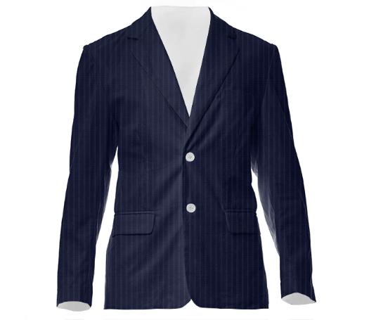 HF Blue Pinstripe Suit Jacket