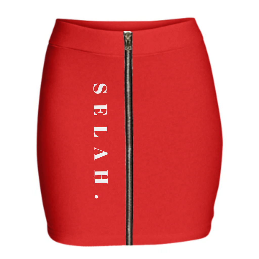 selah red bandage skirt