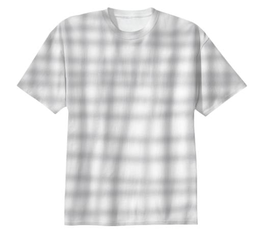 grey blurry grid tee