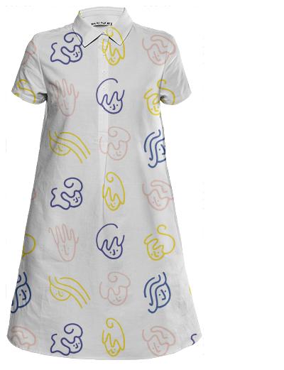 Hair Do Dudes Shirt Dress