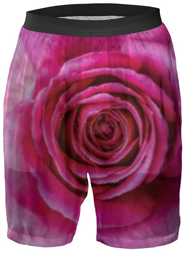 Hot Pink Rose Closeup Boxer Shorts