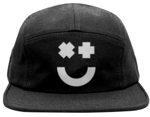 B A D BLACK 5 PANEL CAP