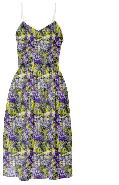 Violets and Daffodils Summer Dress