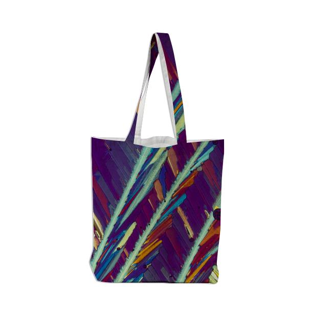 Diagonal Crystal Tote Bag