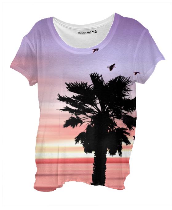Sunset Beach Drape Shirt