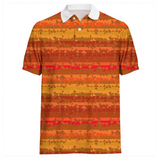 Mango Tribal Pattern Polo Shirt