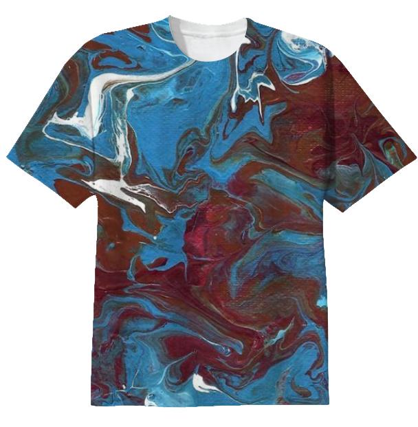 BLUE DREAMS PSYCHEDELIC T SHIRT