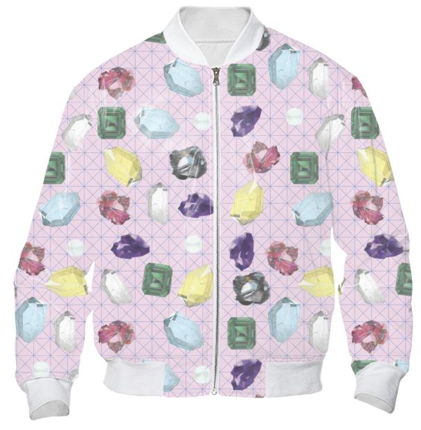 Gem Print Bomber Jacket