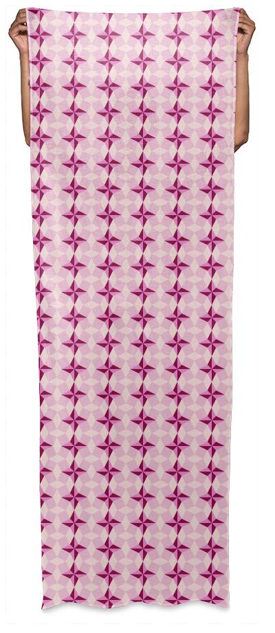 Bubblegum Pink Star and Rhombus Seamless Pattern