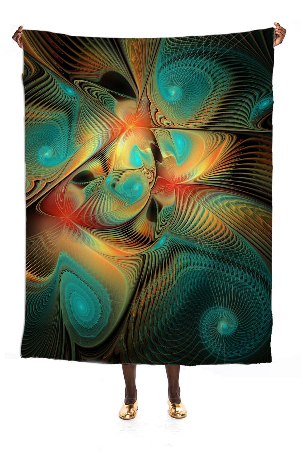 MothersHeart Abstract VP Silk Scarf
