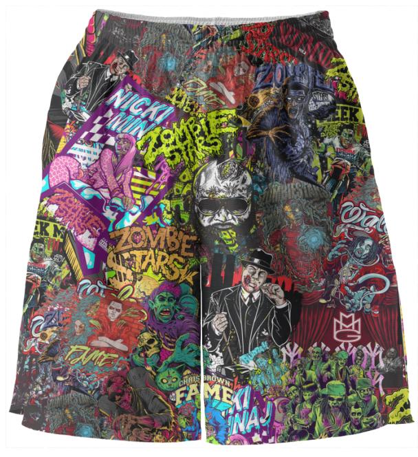 All Over Zombie Shorts
