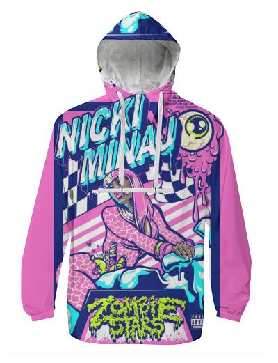 Nicki Minaj Zombie Large Print Windbreaker