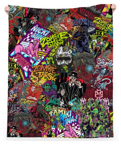 All Over Zombie Print Towel