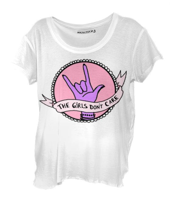 The Girls Dont Care Graphic Drape Tee