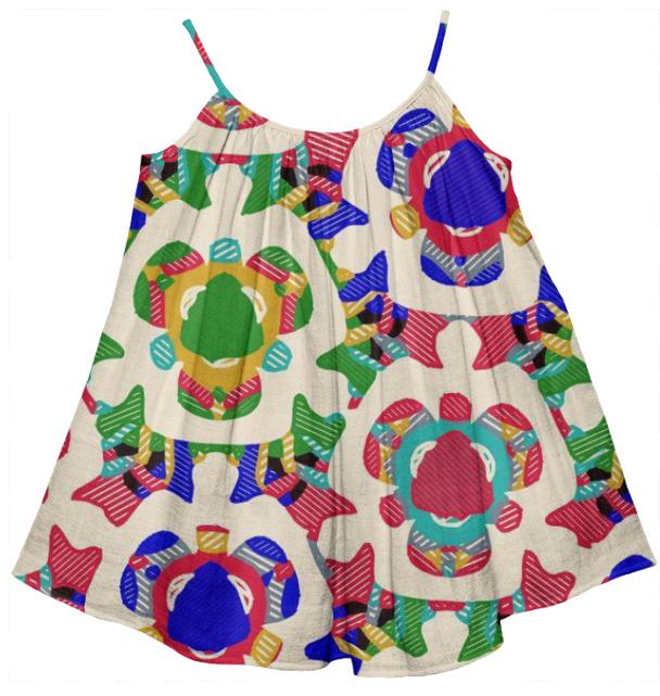 Stylish Geometric Kids Tent Dress