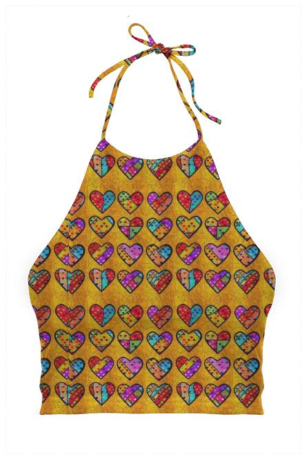 Orange Popart Heart by Nico Bielow