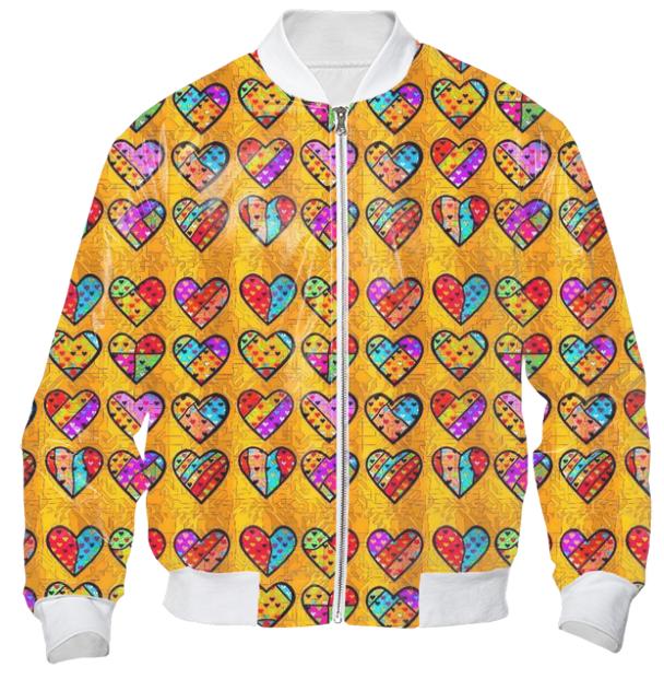 Orange Popart Heart by Nico Bielow