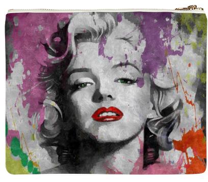 Marilyn Paint Splatter Neoprene Clutch