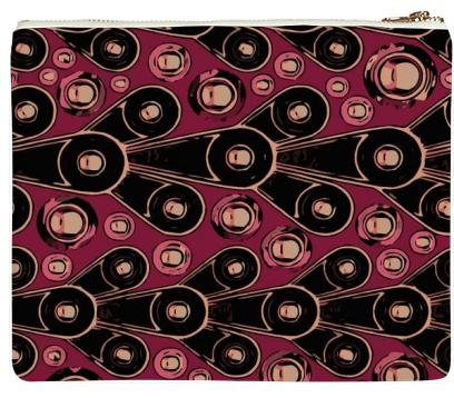 Cranberry Abstract Neoprene Clutch