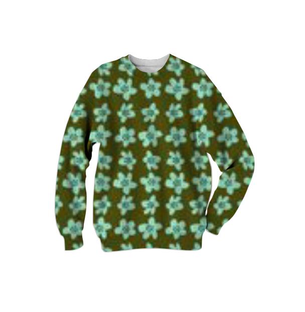 Green Flower Sweatshirt