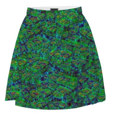 Bazaar s Delight Summer Skirt Nature Green Style